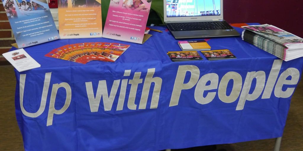 Infostand bei einer Messe von Austauschprogrammen in Köln Infostand bei einer Messe von Austauschprogrammen in Köln